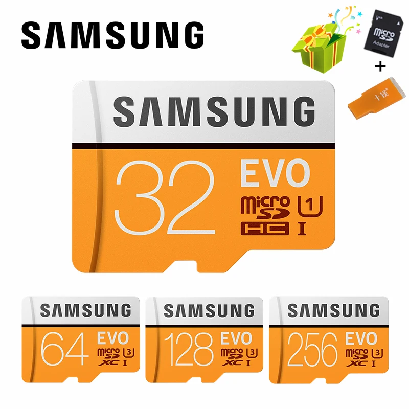 Купить SAMSUNG карта памяти MicroSD 256 г 128 ГБ 64 ГБ 100 МБ с. Class10 U3 32 ГБ 95 МБ с. U1 SDXC Класс EVO Micro SD карты памяти TF флэш карты