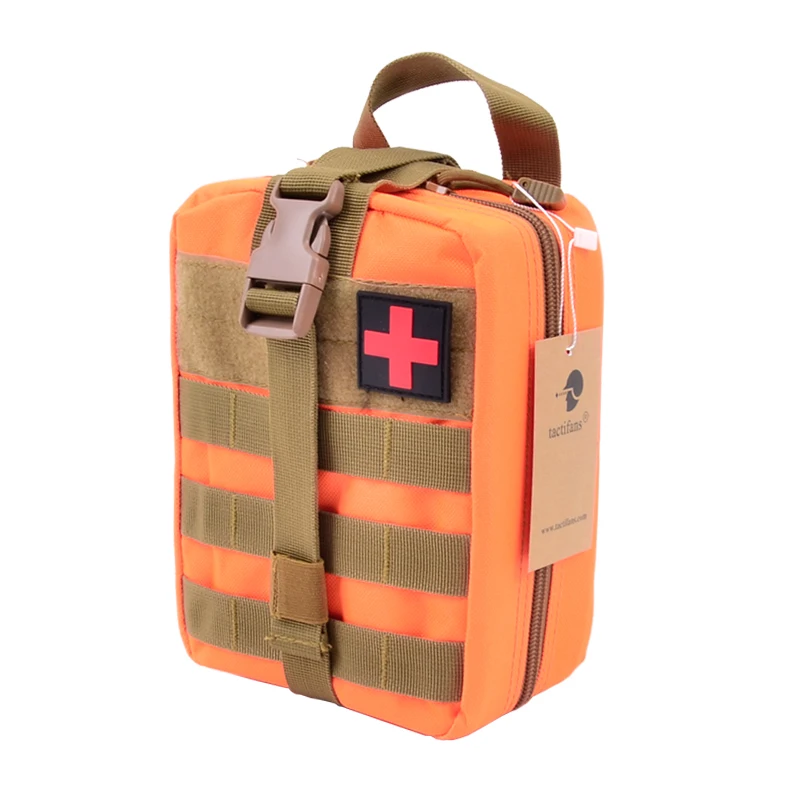 Пустая сумка для первой помощи, тактическая медицинская сумка, многофункциональная поясная сумка для альпинизма, EMT, аварийный чехол, наборы для выживания - Цвет: ORANGE