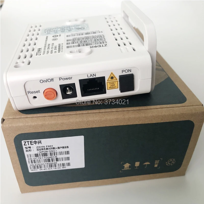 Бесплатная доставка F601 ZTE ZXA10 GPON терминал ONT FTTH ONU с 1GE Ethernet портом той же функции