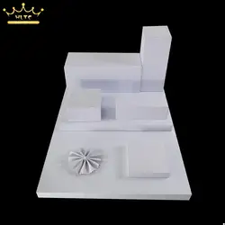 Бесплатная доставка белый куб из искусственной кожи прилавок для демонстрации ювелирных изделий деревянная подвеска для ожерелья