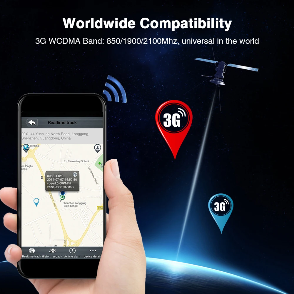 3g Автомобильный gps трекер сильный магнит долгое время ожидания WCDMA GSM локатор для мирового использования водонепроницаемый трекер в режиме реального времени CCTR-800G
