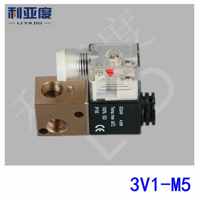 3V1-M5 M5 пневматические компоненты Соленоидный клапан три два ссылки DC12V DC24V AC110V AC220V