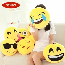 35cm Large Size Emotion Emoji Pillow Sofa Stuffed Plush Toy Doll Round Emoticon Smiley Cushion Office Nap Pillow UIE442