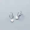 MloveAcc Genuine 925 Sterling Silver Heart Hoop Earrings for Charm Women Wedding Party Sterling Silver Fashion Jewelry ► Photo 1/6