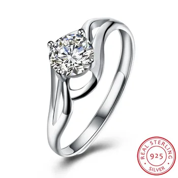 

925 Sterling Silver Ring Nice Jewelry Women Silver Color Rings With 925 Stamp Elegant Wedding Engagement Bague For Lady Bijoux