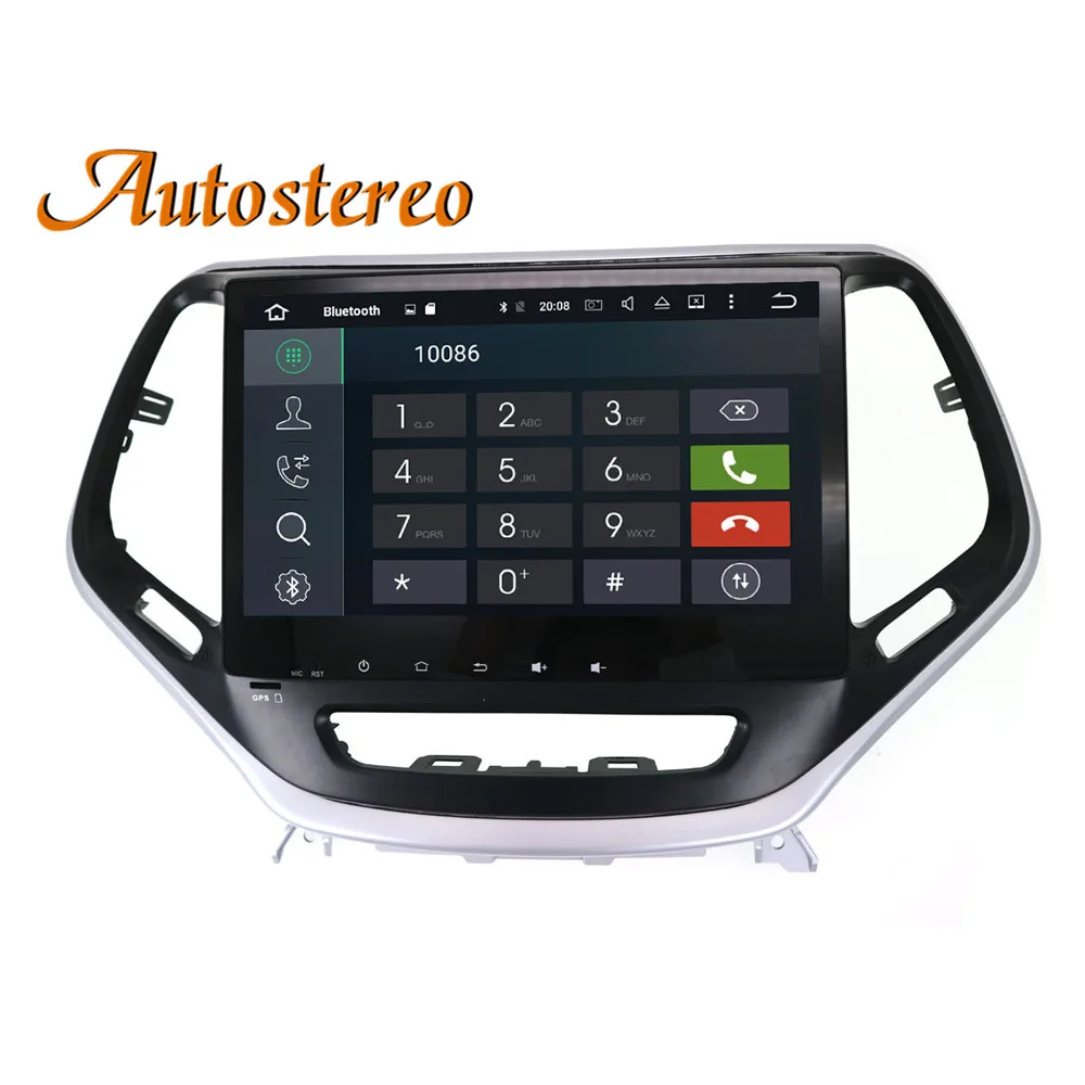 Autostereo Android 8 Автомобильный gps навигация автомобиля без DVD плеер для JEEP Cherokee 2018-2014 Мультимедиа Радио магнитофон головное устройство