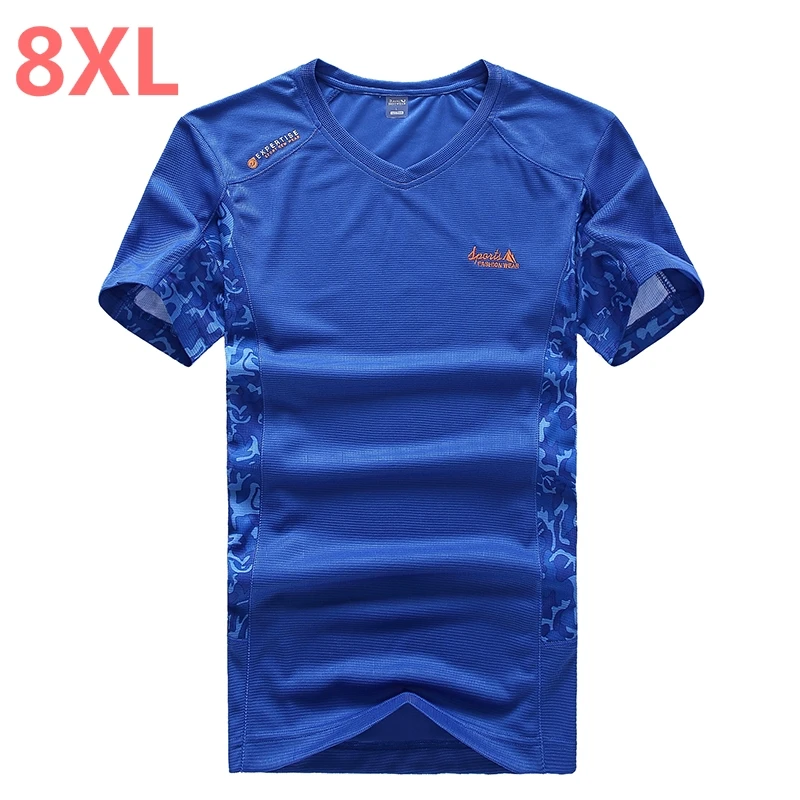 Large size 8XL 7XL 6XL Men's T Shirt Casual Patchwork Short Sleeve T ...