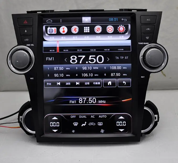 Clearance 2GbRam 16GbRom12.1"Android 6.0 Car Audio For Toyota Highlander 2009 - 2014  Radio Vedio Head Unit Stereo GPS Navigation Media 4G 2