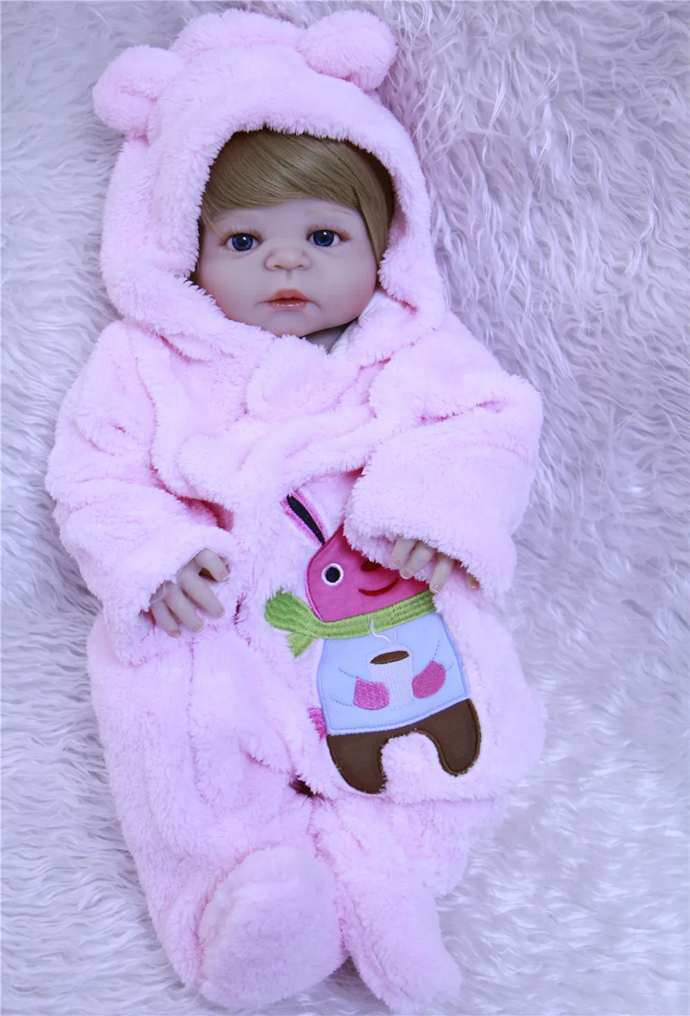

Realistic Reborn Baby Dolls Girl 23 Inch Full Body Silicone Vinyl Lifelike Bebe Alive Dolls 57cm blonde menina dolls for sale