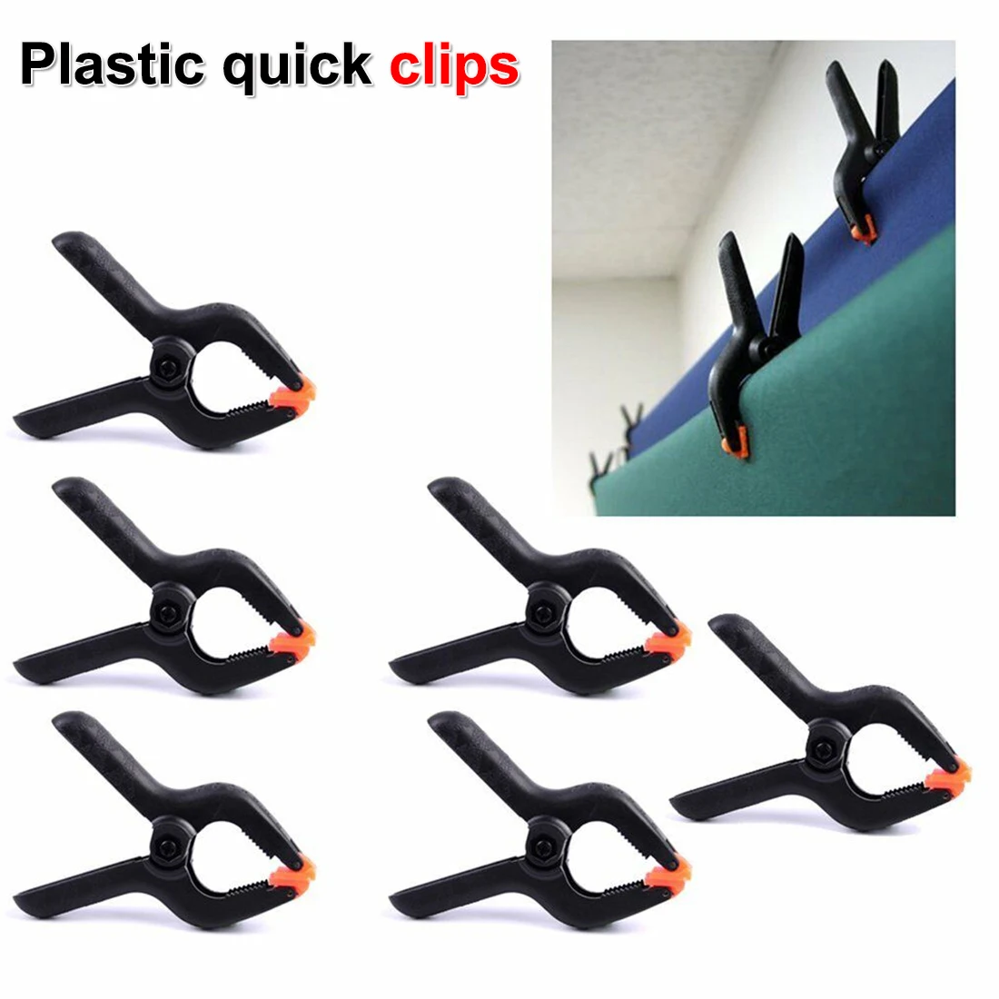 

6PCS Photography clip multifunctional plastic quick clip DIY fixture tool Background Stand Clip multifunctional clips