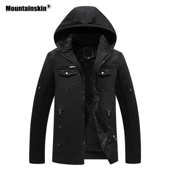 

Mountainskin Men Winter Outdoor Thick Fleece Jackets Thermal Plus Size 6XL Windbreaker Hiking Camping Trekking Brand Coat VA344