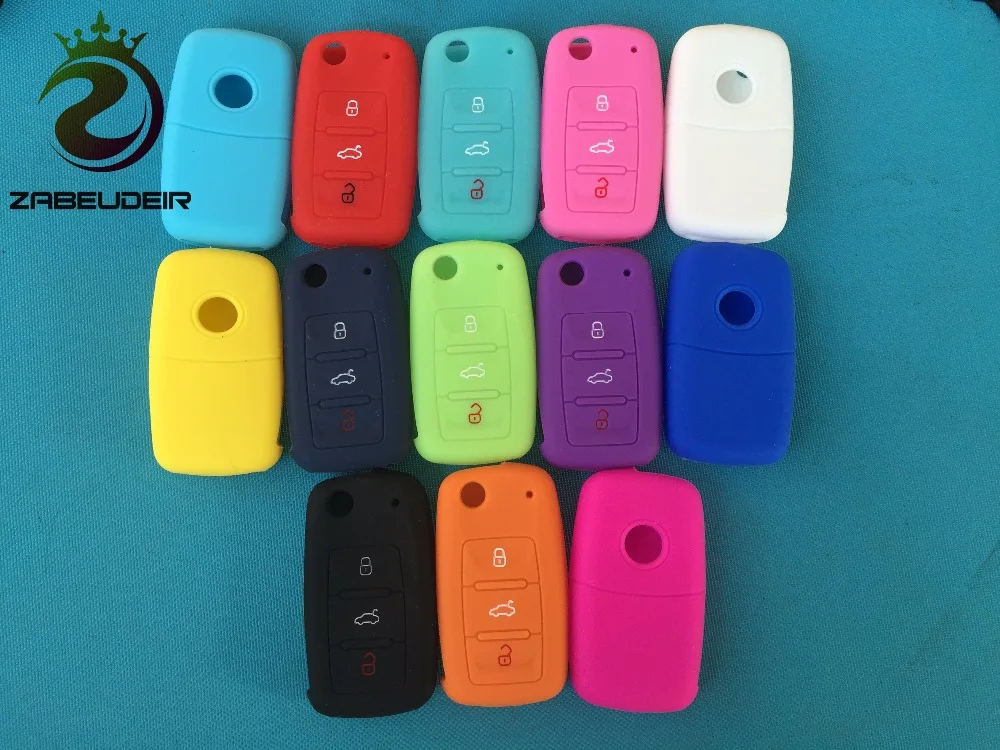 Pusakieyy 1 шт. силиконовый чехол для vw Ibiza Leon skoda Octavia Fabia seat Passat Polo Golf Touran Bora 3 кнопки