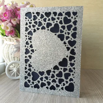 

50pcs/lot peach dark blue custom various romantic heart shape design birthday card,greeting card ,invitation card by handmade