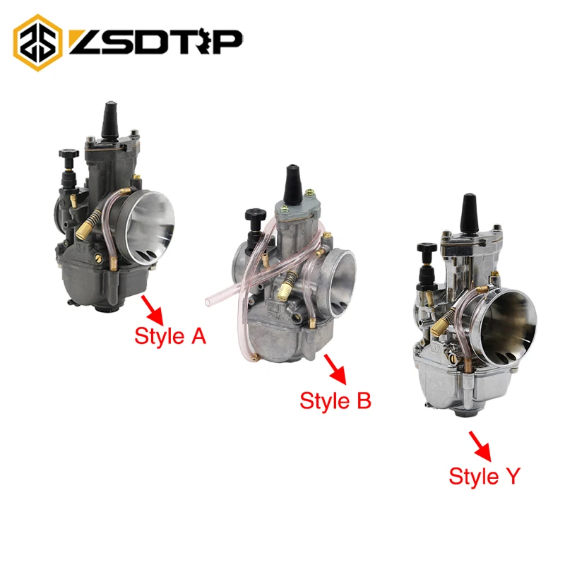 

ZSDTRP PWK Motorcycle 21MM 24MM 26MM 28MM 30MM 32MM 34MM Racing Carburetor For Scooter JOG DIO KR150 CR80 CR85R With Power Jet