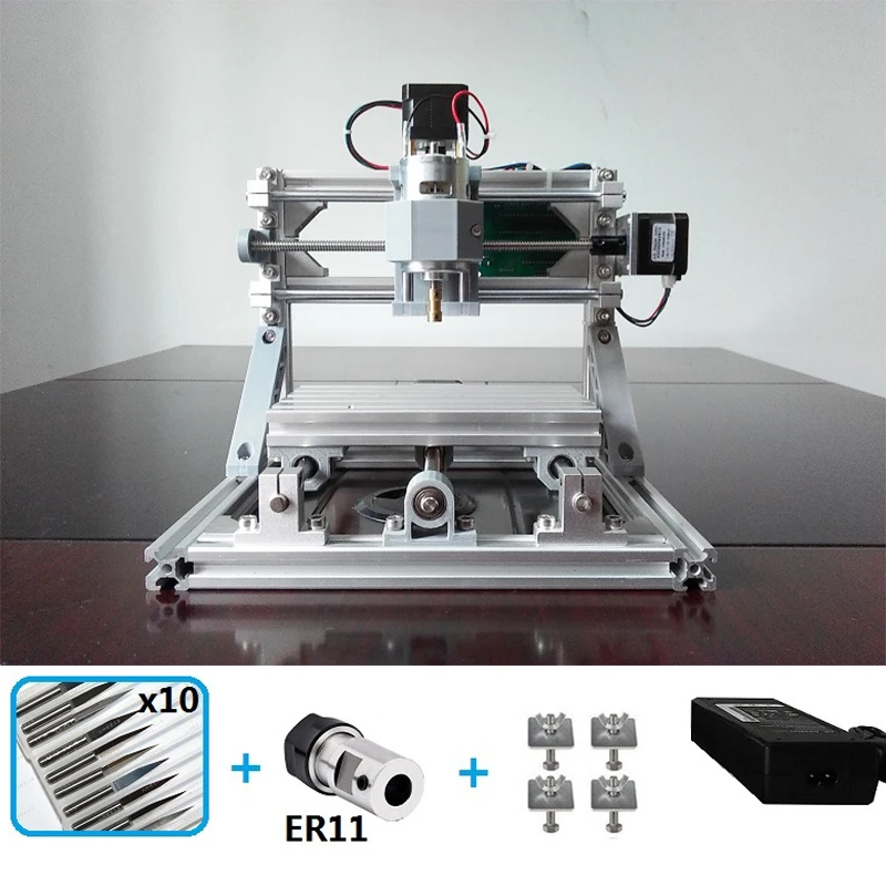 CNC1610 фрезерный станок для лазерной гравировки лазерный гравер ER11 GRBL хобби машина 110 В 220 В для дерева PCB ПВХ мини фрезерный станок с ЧПУ стол