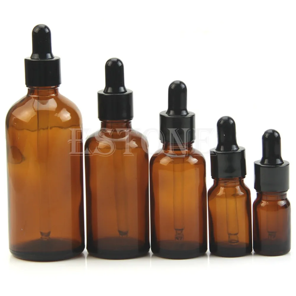 

New 5ml-100ml Amber Glass Liquid Reagent Pipette Bottle Eye Dropper Aromatherapy New