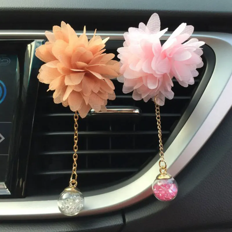 

Dzanken 3D Camellia Aromatherapy Pendant Air Freshener Lavender Ocean Juicy Peach Lemon Solid Perfume& Air Vent& Perfume