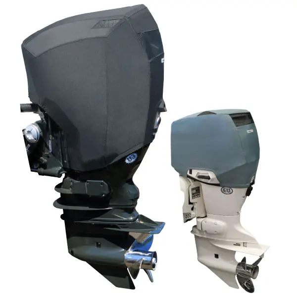 

Vented Covers for Evinrude Outboard Motor Engine CYCLONE PROTECT Premium Woven Dope Dyed Polyester Fabric