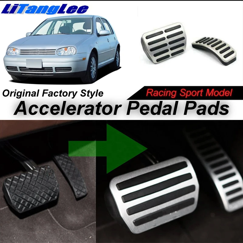 LitangLee Car Accelerator Pedal Pad Cover For Volkswagen VW Golf 3 4 1J Golf3 1H 1E 1V 19991~2006 AT Foot Throttle Pedal Cover (4)