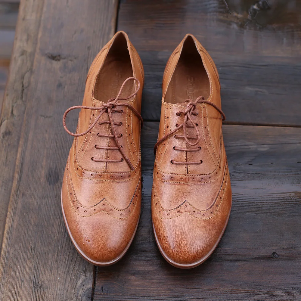 Fashion british style men's bullock leather shoes classic round toe