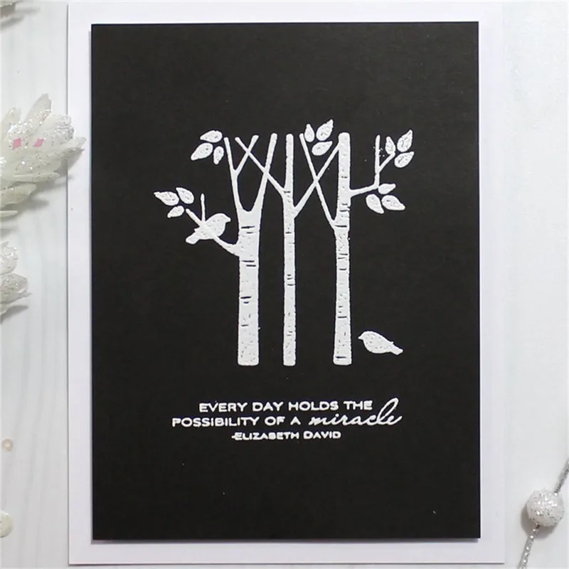

DiyArts Bird Tree Letter Stamp and Dies New Clear Stamps Dies Card Making for Scrapbooking DIY Album Silicone Embossing Craft