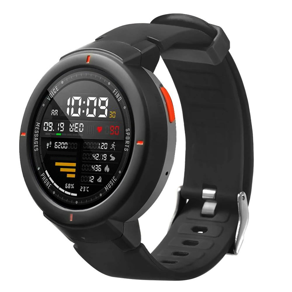 2в1 для Huami Amazfit Verge ремешок силиконовый Смарт-часы+ PC Рамка Защитные чехлы крышка оболочка для Huami Amazfit Verge3