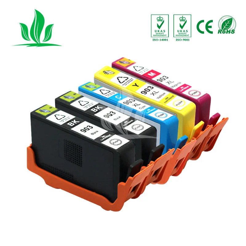 

5pcs 903XL Compatible for HP 903 HP903 HP903xl Ink Cartridge OfficeJet 6950 6960 6970 6975 Printer