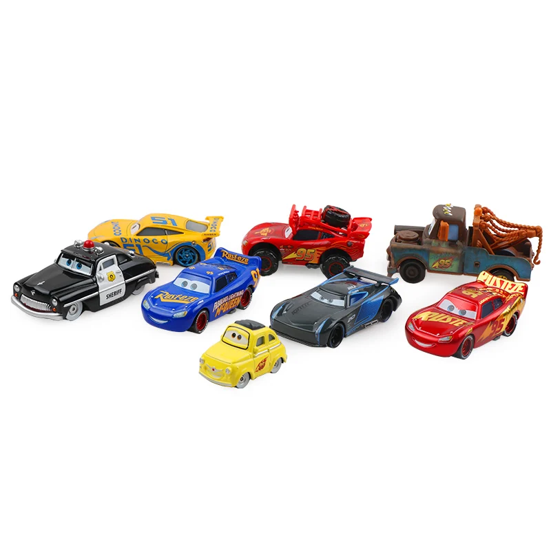 Disney Pixar Cars 2 3 молния маккуин матер джексон шторм рамирес 1:55 литой металлический