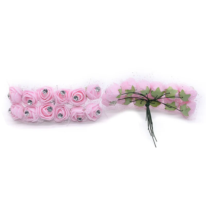 72/144 шт 2 см мини ПЭ пена Роза голова искусственные цветы для DIY букет свадебный цветок украшение Скрапбукинг искусственный цветок Роза