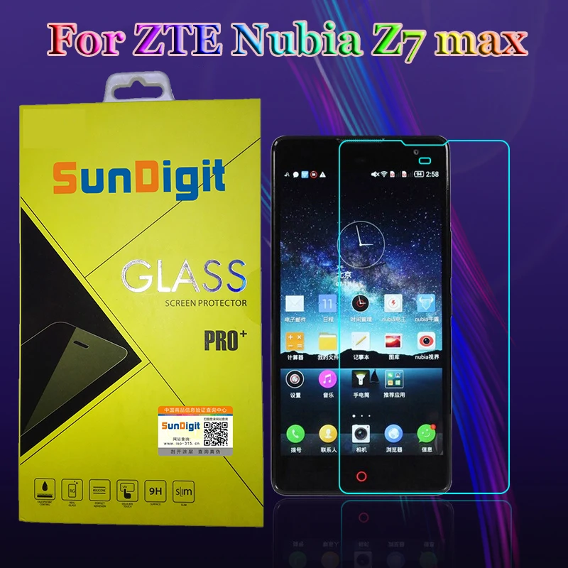 Sundigit нанометр 9 H 0.26 мм для ZTE Nubia Z7 Макс закаленное Стекло Экран протектор Защитная