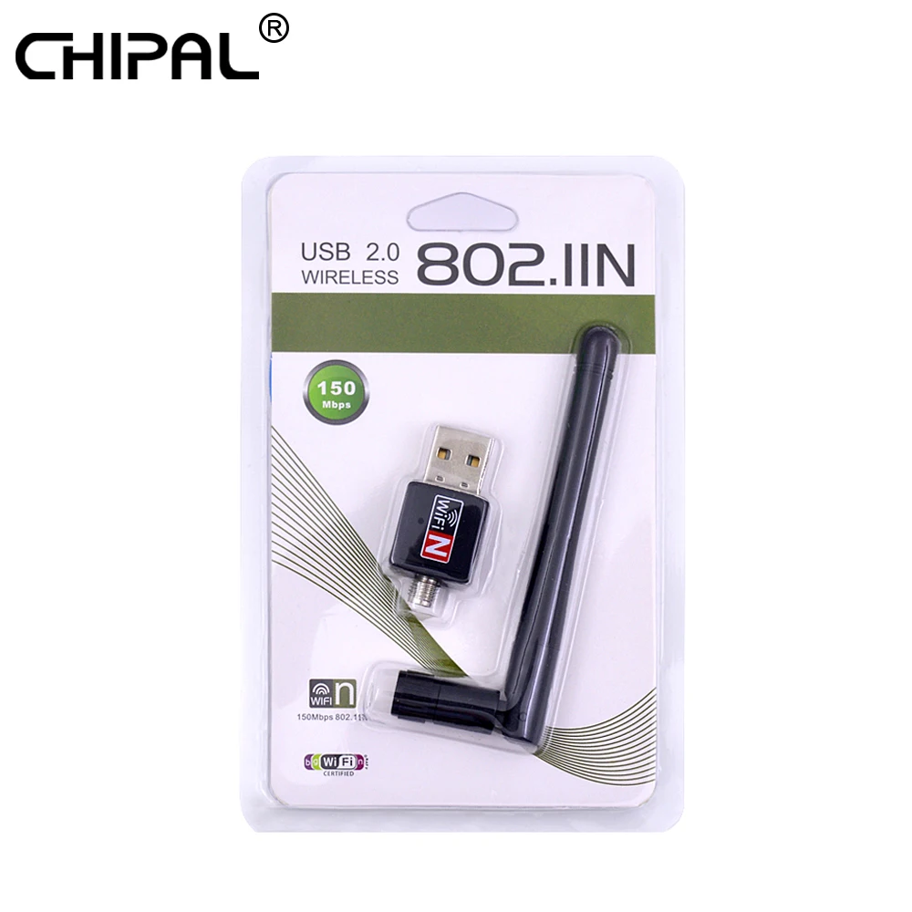 

CHIPAL 10pcs 150Mbps Mini USB WiFi Adapter Receiver Dongle Antenna Wireless Network LAN Card 2.4G 802.11n/g/b for PC Computer
