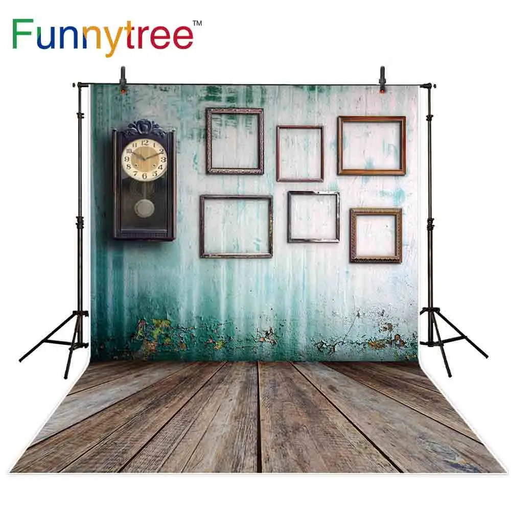 Funnytree backgrounds for photography studio old wall vintage Photo frame bell indoor professional backdrop photocall photobooth |