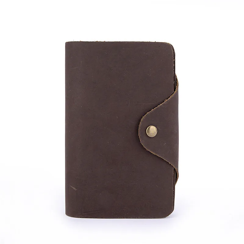 

NEWEEKEND 002 Retro Casual Genuine Leather Cowhide Crazy Horse Vertical Red Photo Coin Card Cash Wallet Purse Holder for Man 19%