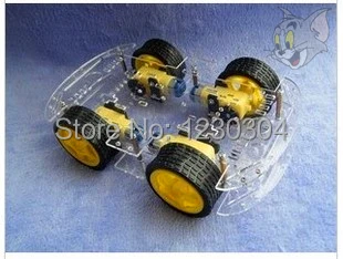 

Smart car chassis / 4WD / 4 wheel drive force the chronological / magnetic motor / With code disc/ tachometer ZK-4WD