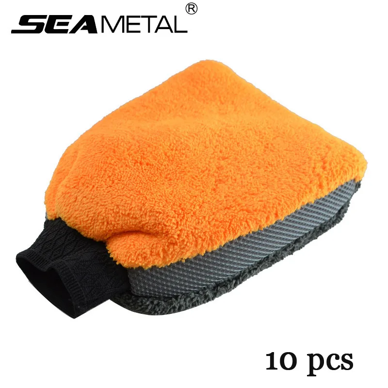 Buy 10pcs Car Wash Gloves Car Cleaning Care Mitt Lined With Waterproof