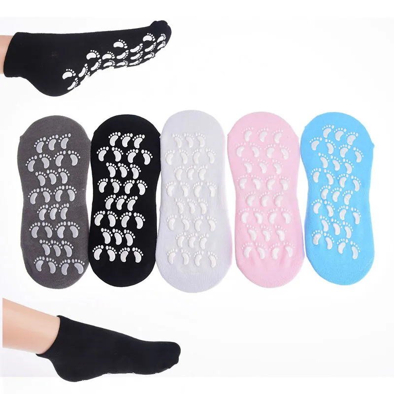 1Pair/Lot Women Cotton Non-slip Yoga Socks With Floor Pilates Socks Anti Skid Breathable Socks Free Size