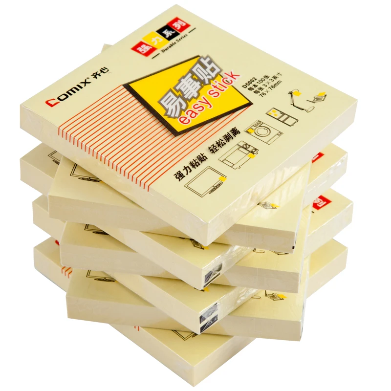

Comix 100Pages 76*76mm Self-Adhesive paper Memo Pad Sticky Notes Bookmark Students Stationery Office School Supplie