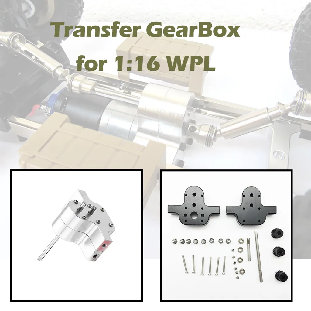 Алюминиевый сплав раздаточная коробка подходит для WPL 1/16 военный грузовик Радиоуправляемая машина Часть аксессуары игрушки для детей