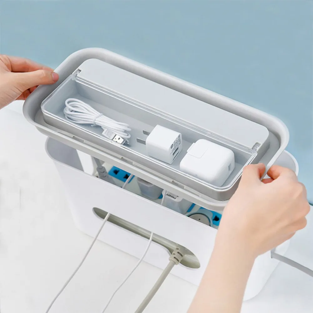 2019 Electronic Accessories Wire Line Collection Power Strip Cable Organizer Box Winder Container Manager Storage Case Holder