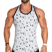 Бодибилдинг Танк топики без рукавов рубашки мужские тренажеры фитнес жилет майка спортивная печать топ мужская одежда