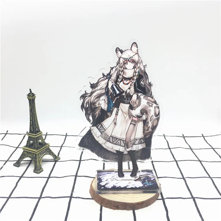 Черный и белый Игра Arknights брелок Amiya Eyjafjalla Nightingale тишина Pramanix Liskarm милый забавный мультфильм акриловый брелок ювелирные изделия - Цвет: Черный и белый