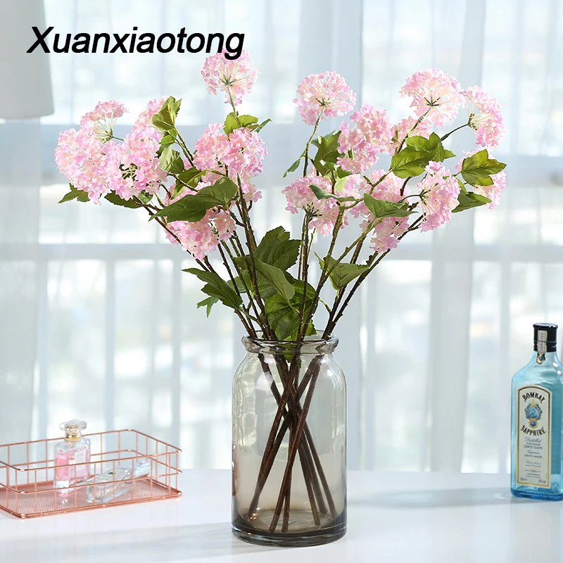

Xuanxiaotong 10pcs/set Snowball Silk Flowers Artificial Flowers for Home Christmas Decor Wedding Road Cited Flowers Decoration
