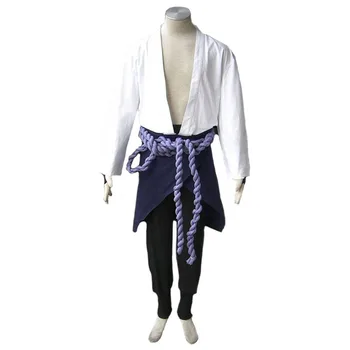

Naruto Shippuden Uchiha Sasuke Cosplay Costume Adult kid child Men boy Sasuke Cosplay kimono Outfit