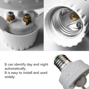 

High-quality 360 Degrees PIR Induction Motion Sensor IR Infrared Human E27 Plug Socket LED Light Sensor Switch Base Lamp Holder