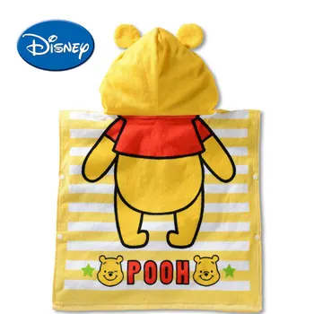 

Disney Mickey Minnie Donald Daisy Winnie Hooded Towel Children Cartoon Bathrobe Cotton Breathable Soft Baby Bath Towel
