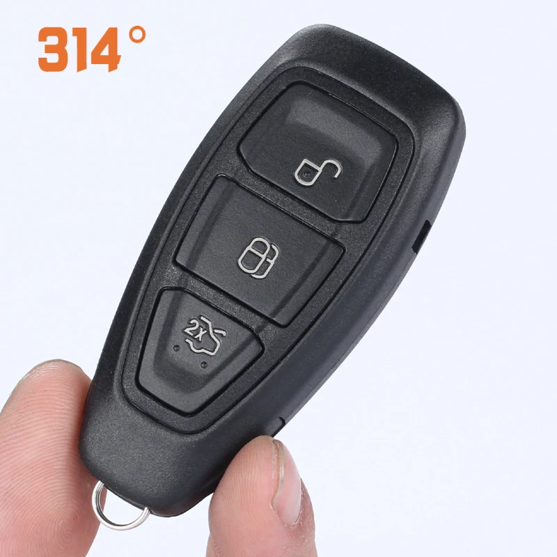 

3 Button Black Car Smart Card Remote Control Key Shell Replacement Key Suit For New Ford Focus/Mondeo/Winning/Wing Tiger/Wing Bo
