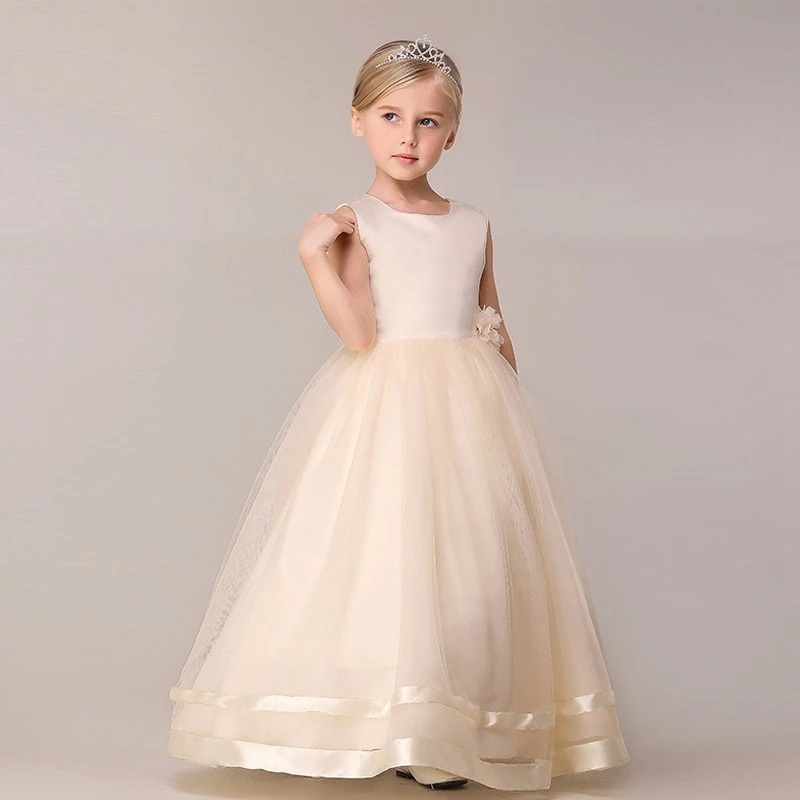 It's YiiYa Flower Girl Dresses 8 Colors Sleeveless O-Neck Floor Length Girls Pageant Dresses Vestidos De Noches Para Ninas B815 It's YiiYa Flower Girl Dresses 8 Colors Sleeveless O-Neck Floor Length Girls Pageant Dresses Vestidos De Noches Para Ninas B815