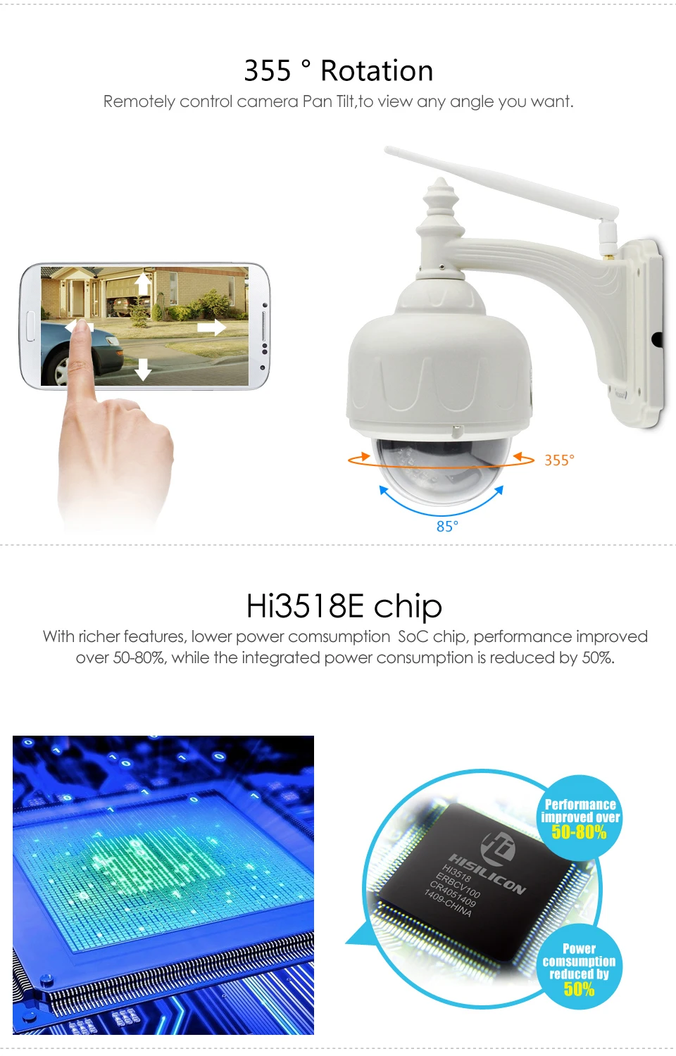 720P HD Беспроводная Wi-Fi ip-камера для безопасности, для улицы, ночное видение, 2MP IR Cut, сетевая веб-камера, видеокамера, купольная, водонепроницаемая