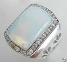 Envío Gratis>> nueva Joyería de Lujo de Los Hombres de Las Mujeres caliente tibet moonstone anillo de tamaño 8 #9 #10 #11 #
