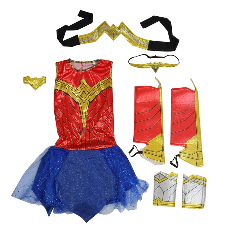 Selegere 30 шт. Wonder Woman Косплэй Deluxe Child на заре справедливости DC Superhero Wonder Woman Хеллоуин костюм Обувь для девочек принцесса Диана